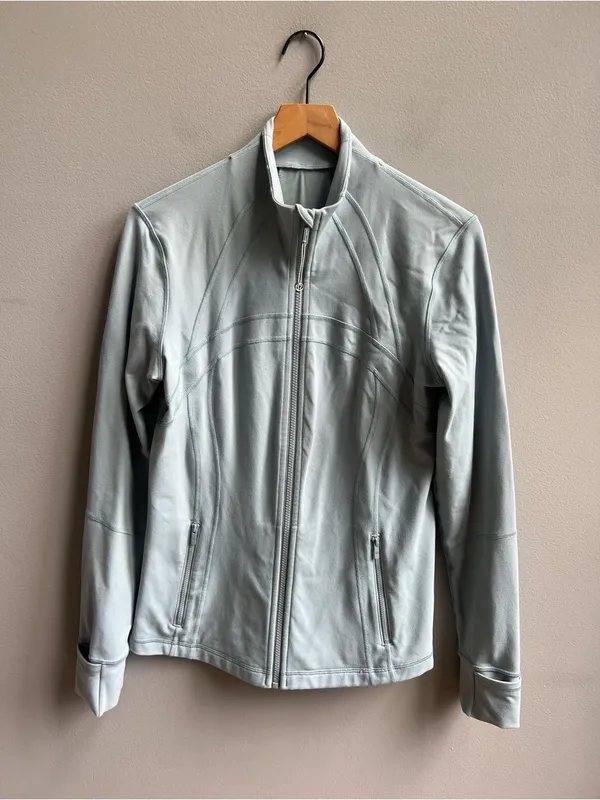 Lululemon Define Jacket in Hazy Jade Full Zip Size 12 Light Blue Green Active - Image 4