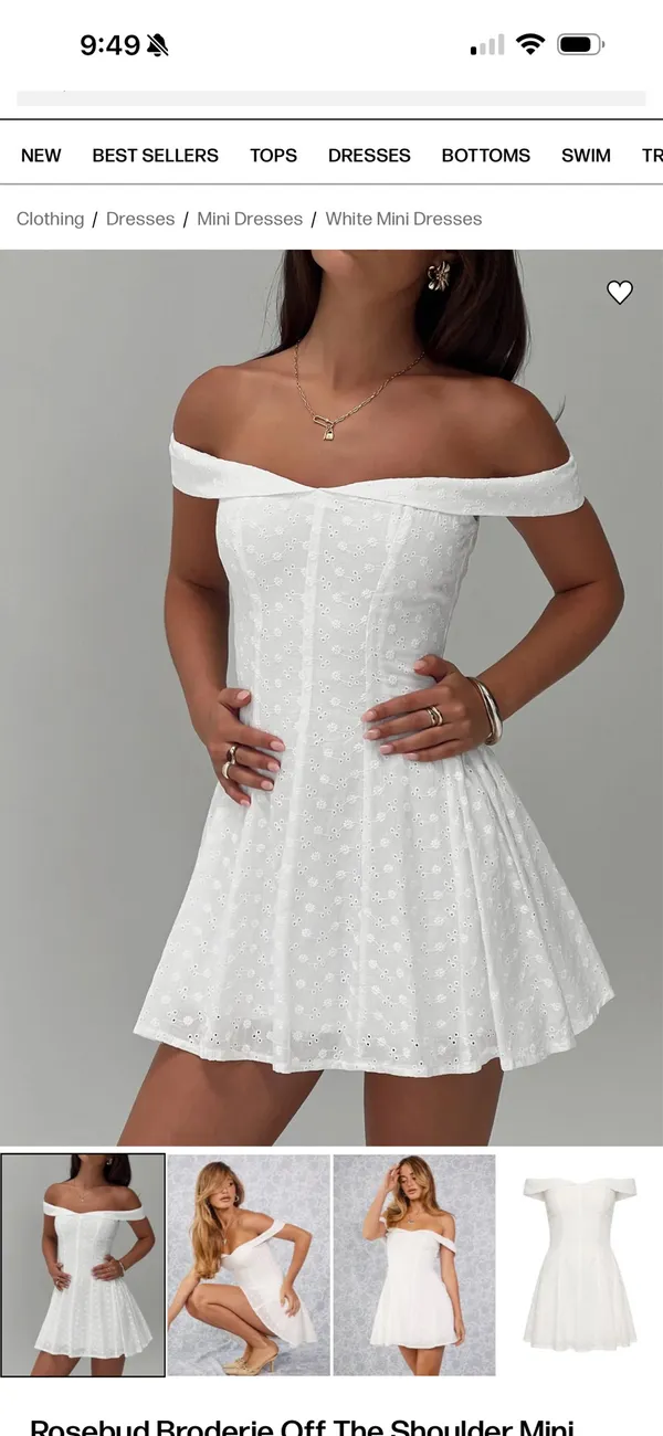 Off-The-Shoulder White Dress Princess Polly - Image 2