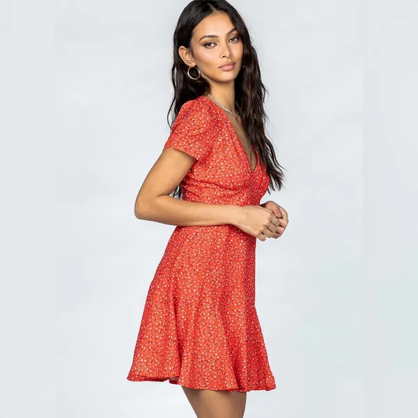 Princess Polly The Sting Mini Dress in Red Size 10 - Image 3