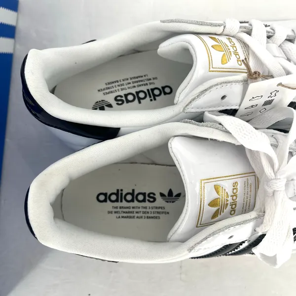 Adidas Originals Superstar II JS4010 White Black Patent Shoes Women's 7.5 NIB - Image 8