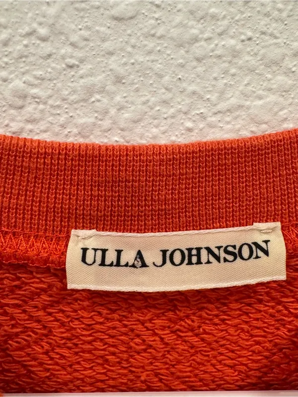 Ulla Johnson Landry Orange (Chili ) Puff Sleeve Cotton Fall Mini Dress Small - Image 5