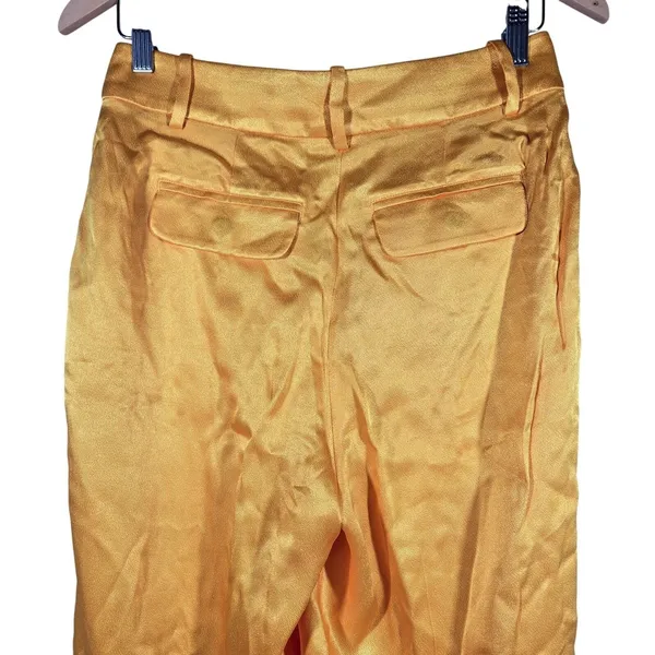 J. Crew Straight-Leg Essential Pant Luster Crepe Warm Sunflower BT428 Yellow 2‎ - Image 4