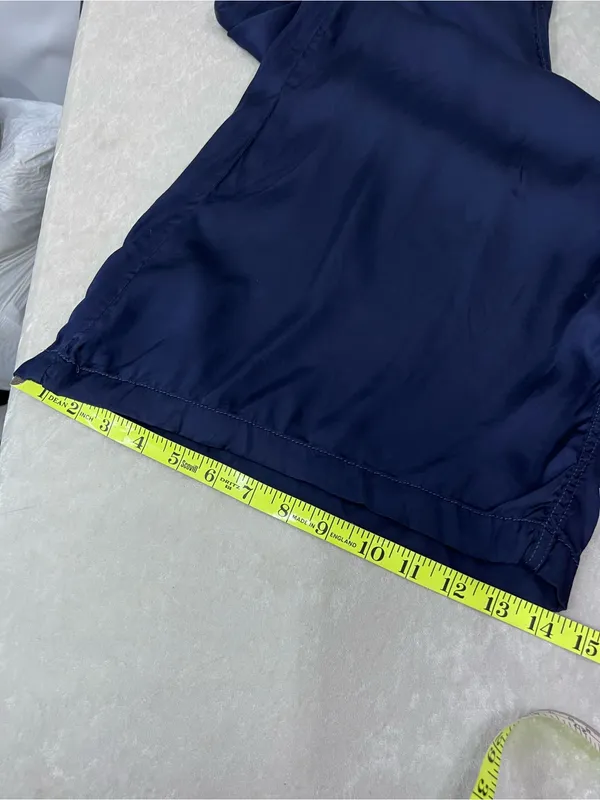 aerie Wide-Leg Satin Pants in Navy Women's - Image 9