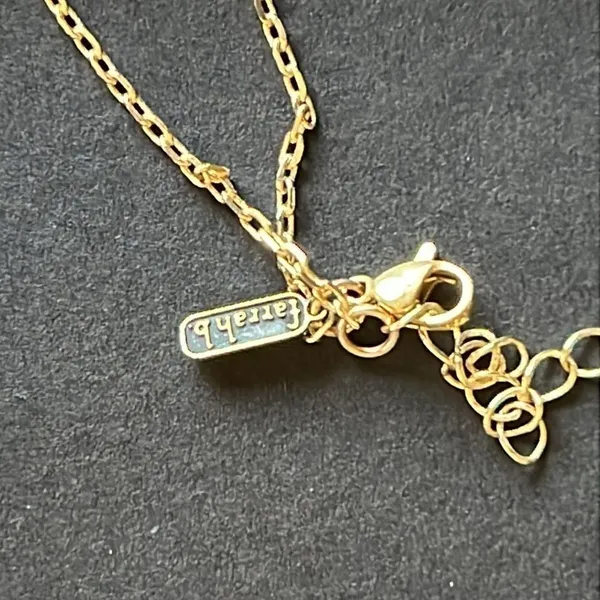 Farrah B. Aries Constellation Pendant crystal on goldtone chain necklace - Image 7