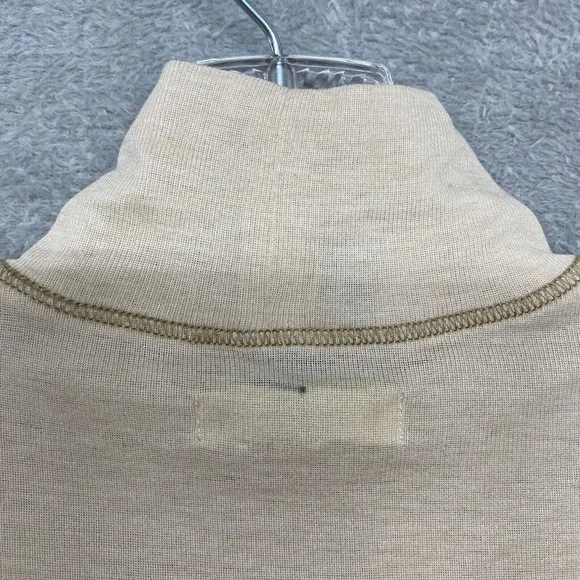 Madewell Shirt Womens 2XS Beige Mock Neck Semi‎ Sheer Pullover Tee Top NN260 XXS - Image 10