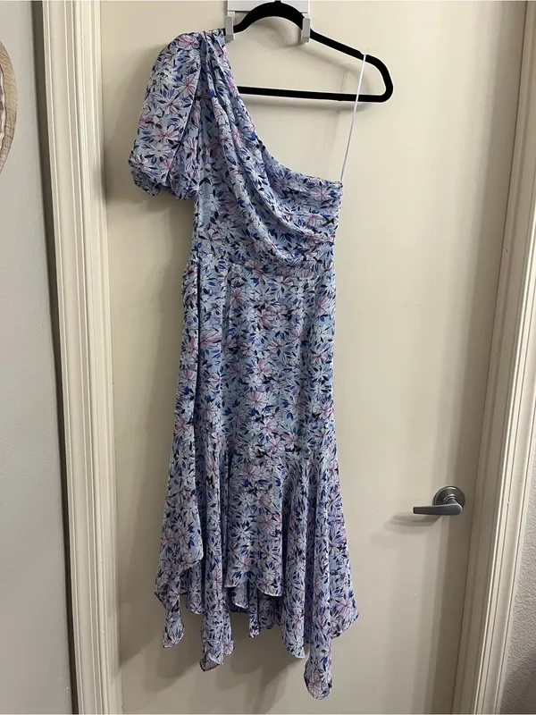 ASTR Santorini One Shoulder Midi Dress Small - Image 8