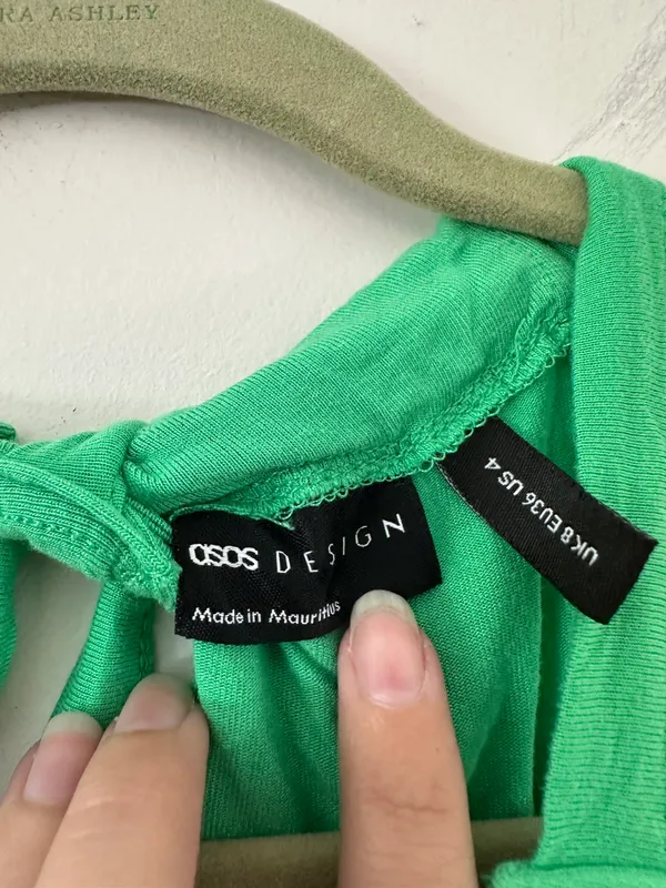 ASOS Green Summer Mini Dress Backless - Image 4