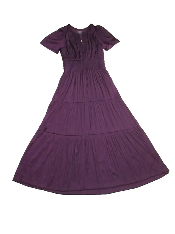 NWT Anthropologie Somerset Maxi in Dark Purple Satin Lumensilk Edition Dress S - Image 5