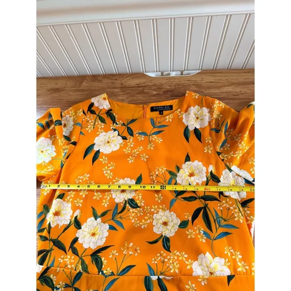 Rachel Rachel Roy Marigold Floral Flutter Sleeve Midi Dress L - Image 8