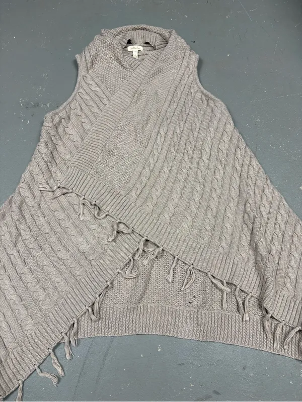 Matilda Jane Sweater Vest Womens Small Knit Fringed Wrap Cottagecore Grandmacore - Image 3