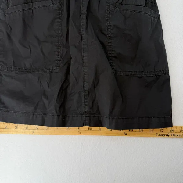 PISTOLA Rosie Black Utility Mini Shirt Dress Snap Front Elastic Waist Size XS - Image 10