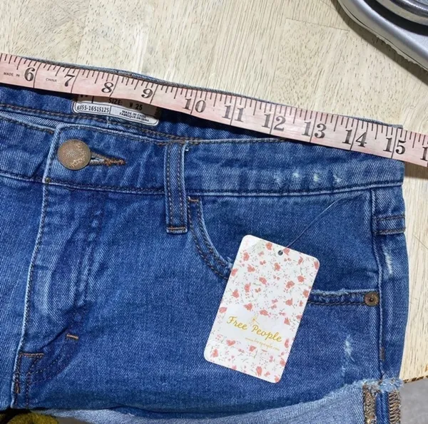 Free People Low Rise Cut Off Shorts - Image 4