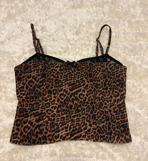 Leopard Top & Mini Skirt Set Edikted - Image 4