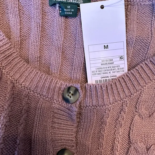 Women’s Wild Fable Button Up Sweater Mauve NWT Medium - Image 5