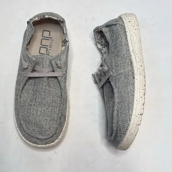 Hey Dude Women’s Wendy Linen Gray Casual Slip-on Loafer Casual Shoes S-240 Sz 7 - Image 2