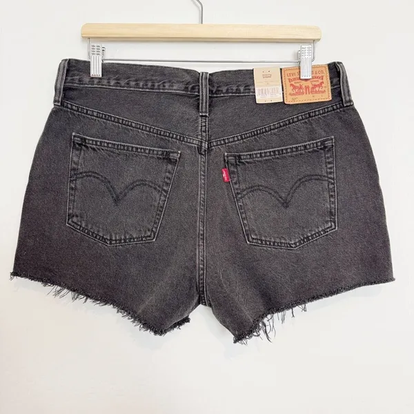 Levis 501 Cutoff Shorts 32 100% Cotton NWT Grunge Streetwear Baddie Summer Black - Image 10
