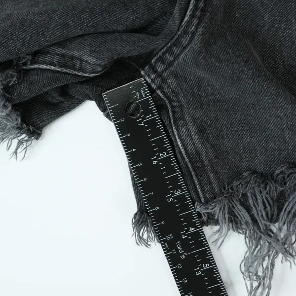 Gap Denim Shorts Womens 25/0R (28x4) Black 4" High Rise Stride‎ Short Distressed - Image 7