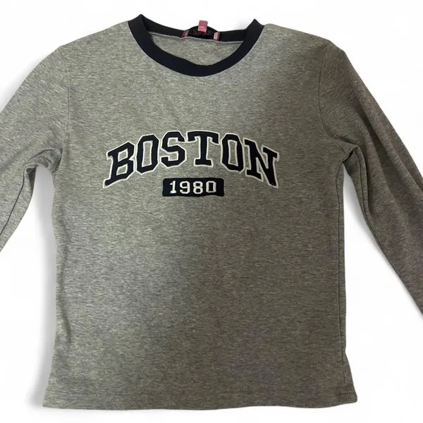 Edikted Long Sleeve Top Boston Graphic  - Image 2
