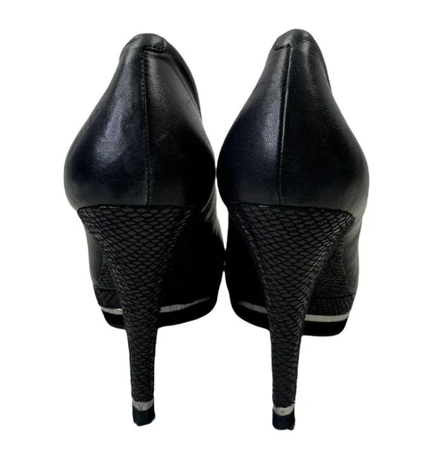 Gianni Bini Women's Black Heels with Silver Lining - Image 4