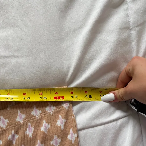 Aerie Ribbed Pajama Pants XL Tan White Diamond Print Wide Leg Lounge Bottoms - Image 3