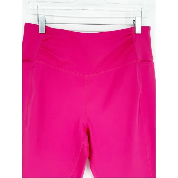 Free People Movement Breath Easy Cropped‎ Leggings Women's Size L Pink - Image 5