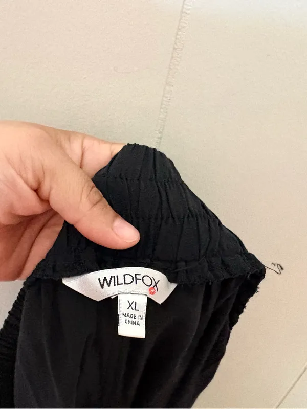 Wildfox Black Lightweight Pull On Shorts Elastic Waist Pockets Size XL - Image 6