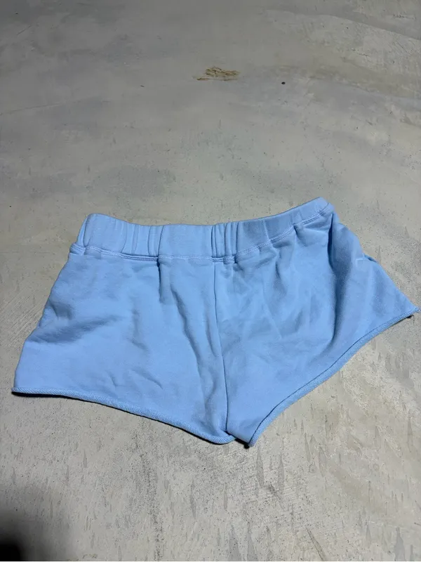 Showpo Light Blue Women's Drawstring Lounge Shorts 6 - Image 7