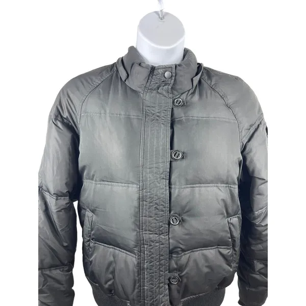 LFL Lust For Life Black Down Waterfowl Feather L Bomber Puffer Jacket - Image 3