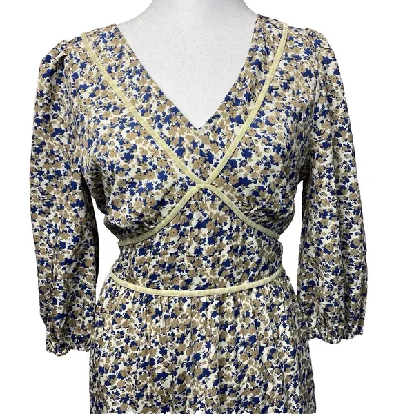 Baltic Born Fall Print Midi/Maxi Camel Floral‎ Womens Size Small Romantic Flowy - Image 2