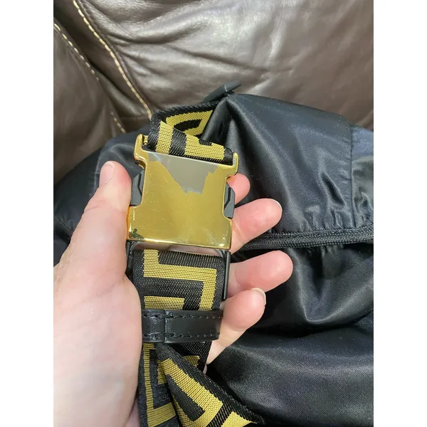 Versace Greca nylon & leather backpack NEW (VS1) - Image 6