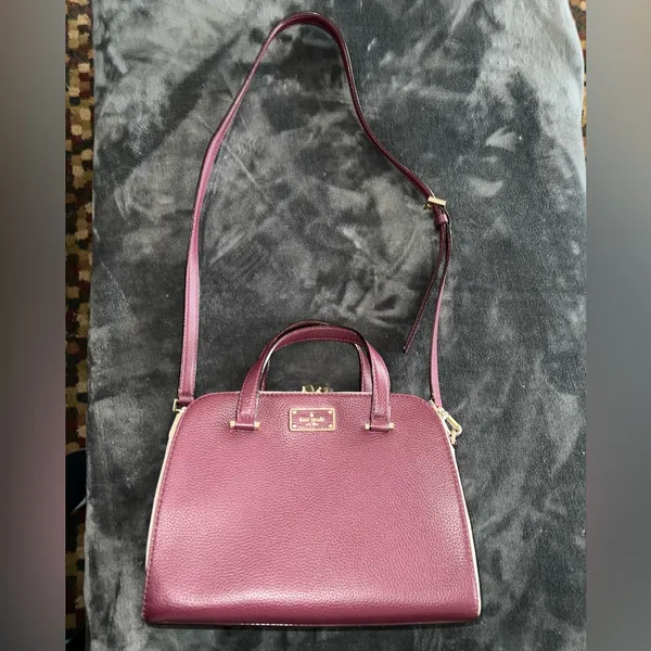 Kate Spade Two Tone Colorblock Suede Siding Crossbody Purse - Image 12