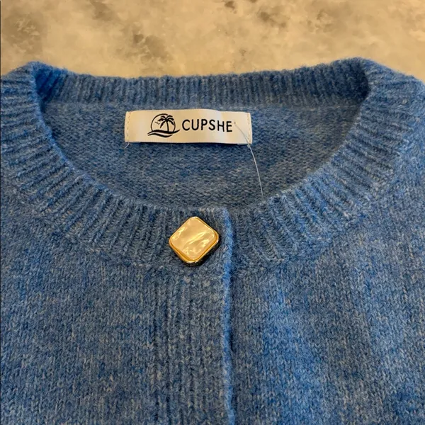 Cupshe Cardigan with Gold & Pearlized Buttons - Image 2