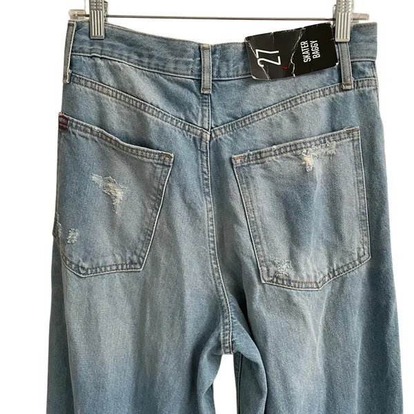 UO BDG‎ Skater Baggy Jeans Women’s 27 high waisted distressed medium wash NEW - Image 5