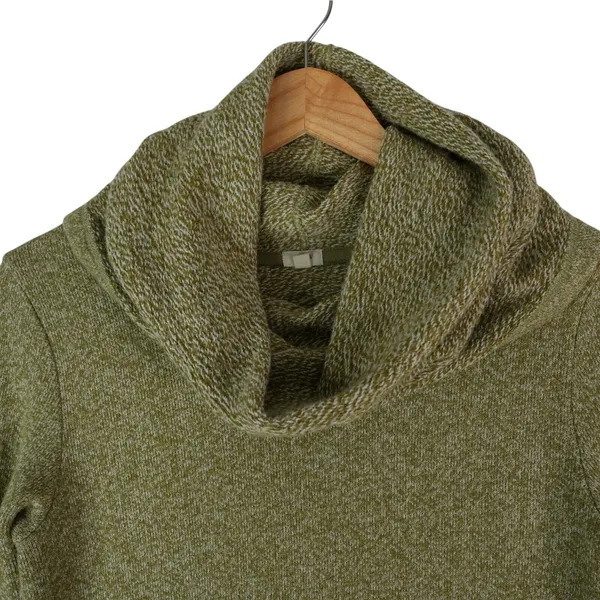 J. Crew Knit Sweater Womens Small Wool Blend Cowl Neck Green Pockets Gorpcore‎ - Image 3