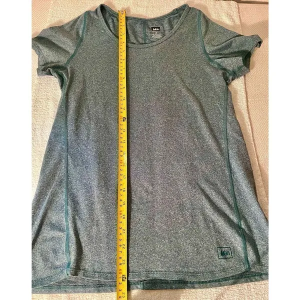 Women's REI Athletic Hiking Short Sleeve Shirt Polyester Spandex Sz Med - Image 6