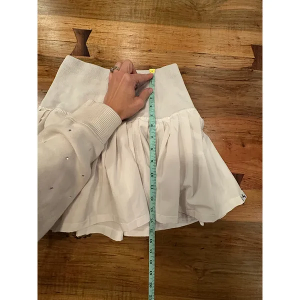 JoyLab Mini Skirt XS White Pleated Skort - Image 7