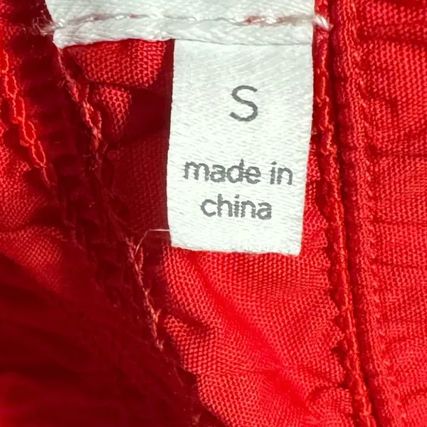 ASTR The Label Off the Shoulder Cotton Red Ruffle Midi Dress Size Small - Image 5