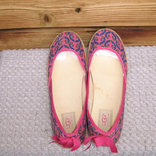 UGG Pink Print Slip on Shoes - Image 4