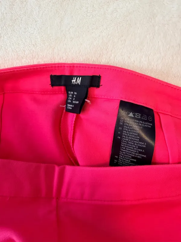High Waisted Hot Pink Dress Shorts - Image 4