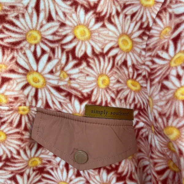 Simply Southern NWT Size Large Sunflower Print Quart Snap Fleece Pullover - Image 4