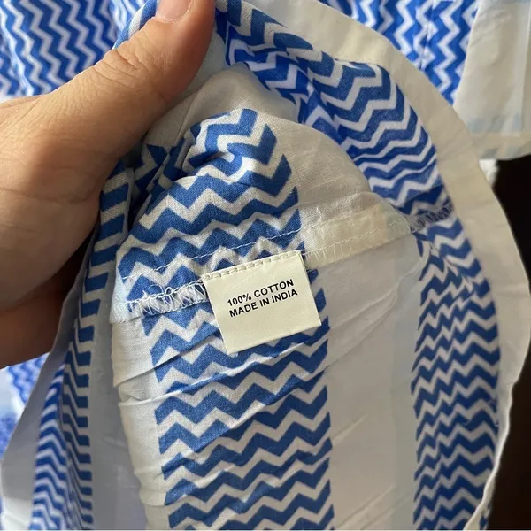NWT Bindu Glenda Blue‎ White Dress - Image 4