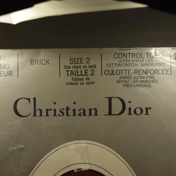 NIP Christian Dior Control Top Pantyhose, Brick, Size 2 - Image 2