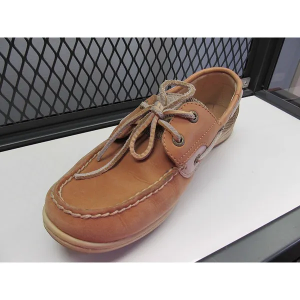 Sperry Women’s Koifish Boat Shoes Tan 9M Leather Mesh Nautical Loafers - Image 4