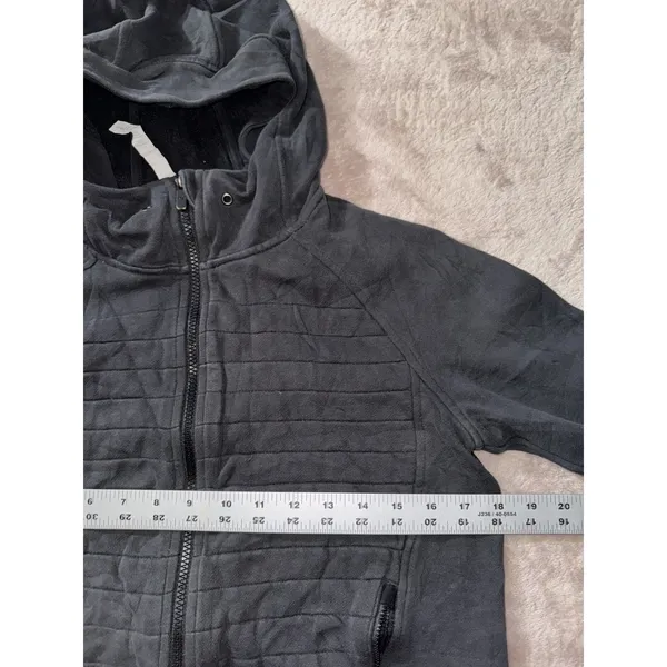 Lululemon Women's Scuba Full Zip Hoodie Fleece Sweatshirt Jacket Black Size 6 - Image 7