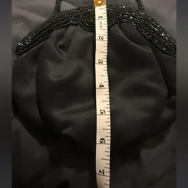 vintage La Regale black beaded evening bag - Image 9