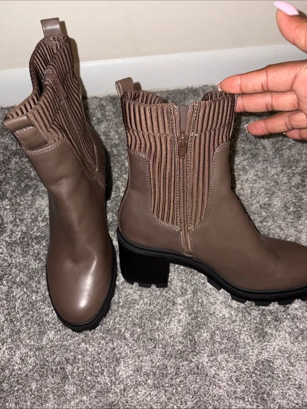 A New Day Women's Chunky Chelsea Ankle Boots - Brown - Image 3