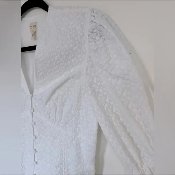 Rebecca Taylor La Vie Leaf Embroidered Cotton Top nwt $195 extra large XL corset - Image 6
