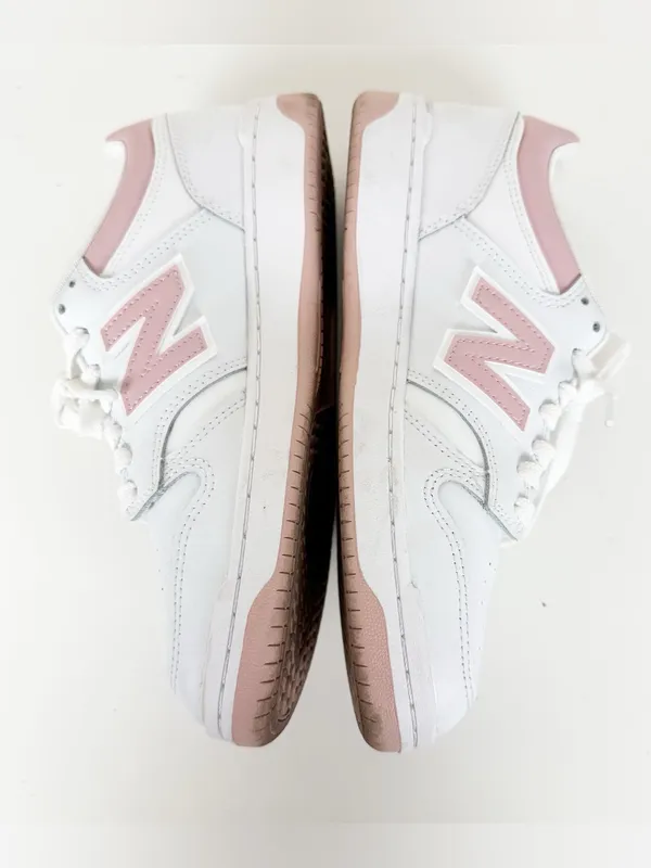 New Balance 480 Athletic Sneakers White Pink - Image 4