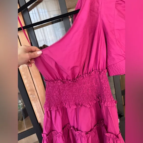 En Saison mini dress Anthropologie One Shoulder Celia ruffle smock cocktail - Image 9