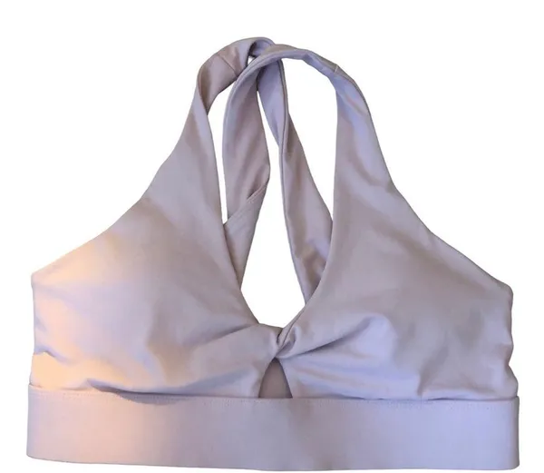 Fabletics 2PC Leggings & Sports Bra M Light Pink/Mauve Yoga Work~Out Twist Top - Image 3